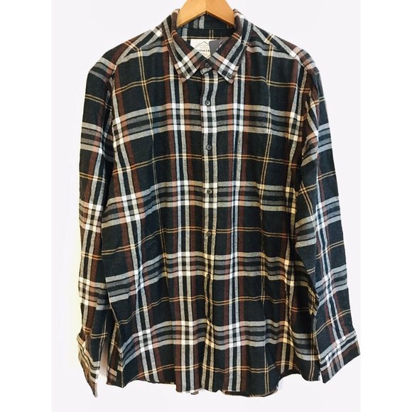 St. John's Bay Other - New St. John's Bay Plaid Flannel XL Long Sleeve Button Down Shirt Gray Brown